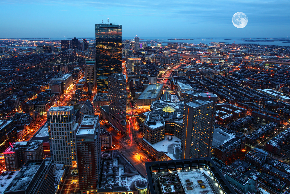 Boston cityscape and real estate